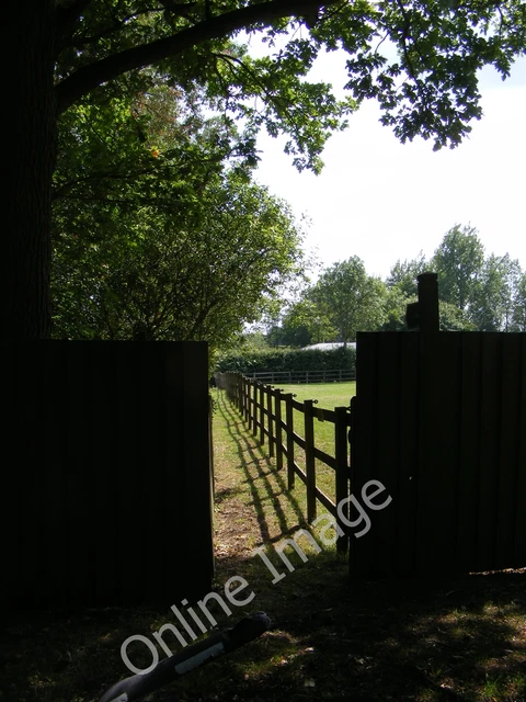 Photo 6x4 Footpath to the A1120 Several Road Saxtead Little Green Off Cha c2011