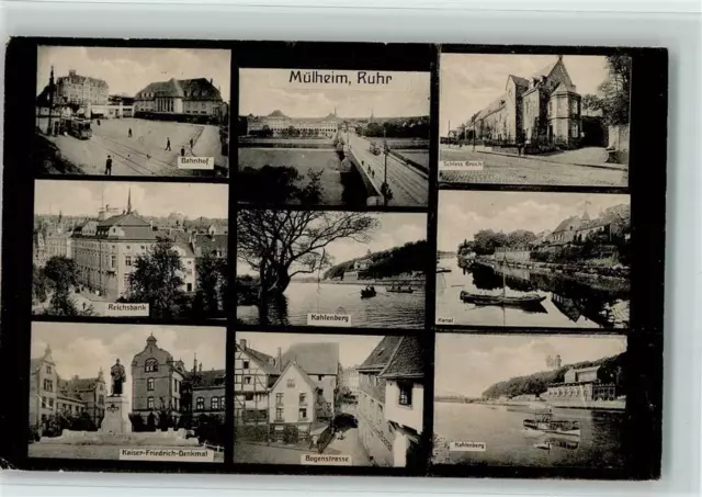 13104442 - 4330 Muelheim Bahnhof Reichsbank Kaiser Friedrich-Denkmal Bruecke