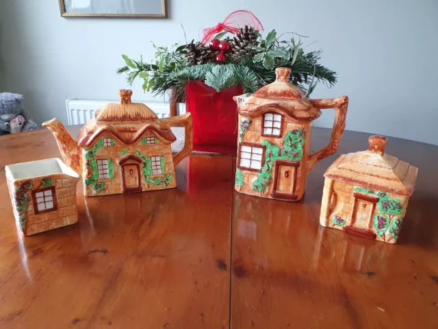 Westminster Pottery 'Cottage Wear' Tea Pot, Coffee Pot, Sugar Bowl & Milk Jug