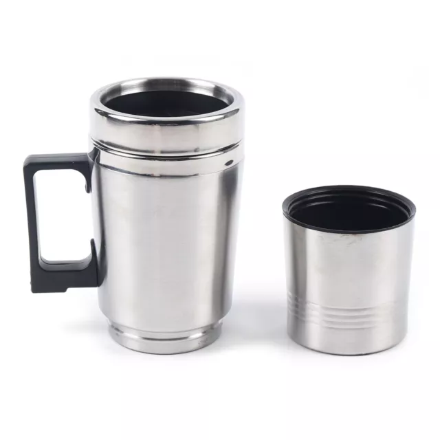 12V Car Heating Cup Coffee Maker Travel Portable Pot Heated Thermos Mug Kettle 3