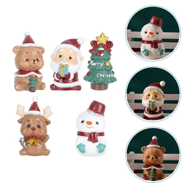 5pcs weihnachtsdekoration snowman deer santa claus weihnachtsbaum bärenform