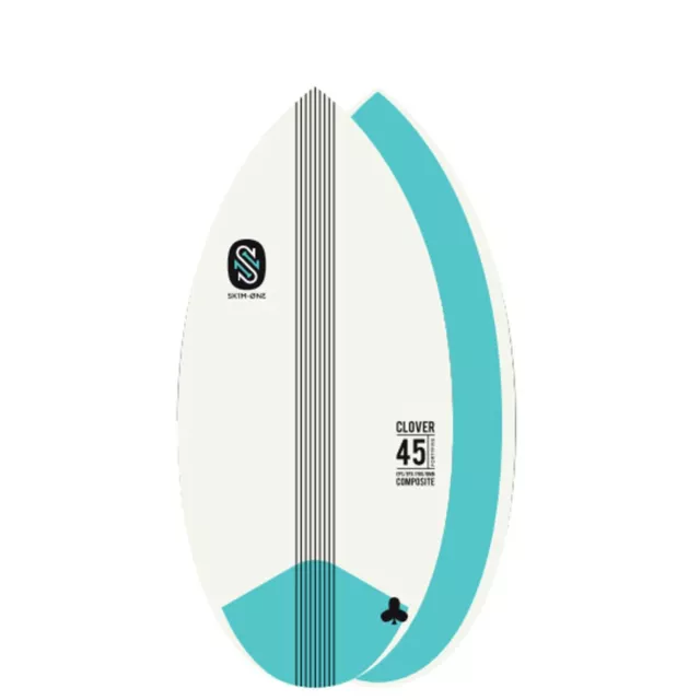 Skimboard SkimOne Clover 45 Inch Blau Epoxy Fiberglass mit EPS Schaumkern Bambus