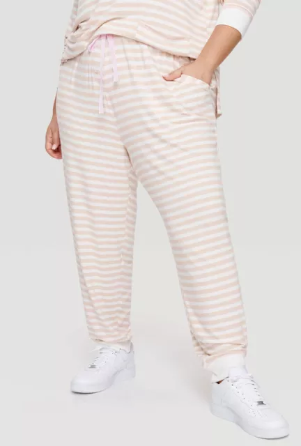 New With Tags Plus Size Ladies Peter Alexander Latte Stripe Stretch Pants  2+