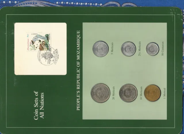 Coin Sets of All Nations Mozambique All 1982 UNC but 10,20 meticais 1980 3.2.85