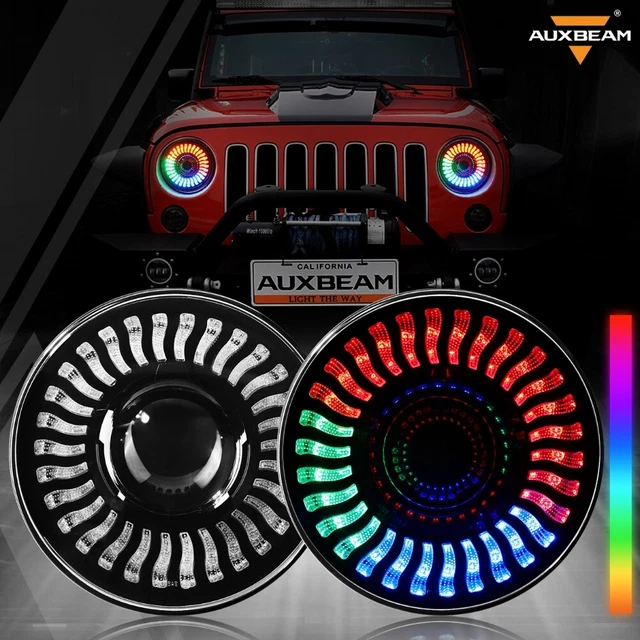 AUXBEAM 7"Inch RGB LED Headlights For 1953-1977 Ford F-100 F-250 F-350 Pickup
