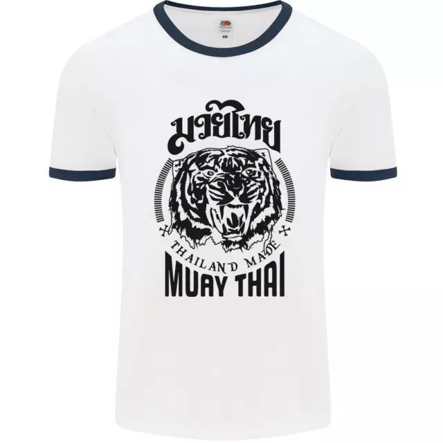 Maglietta Muay Thai Fighter Warrior MMA Arti Marziali da uomo bianco 2