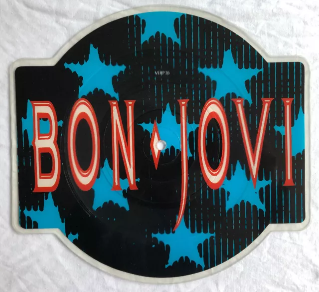 BON JOVI -You Give Love A Bad Name- Rare UK Shaped Picture Disc (Vinyl Record)