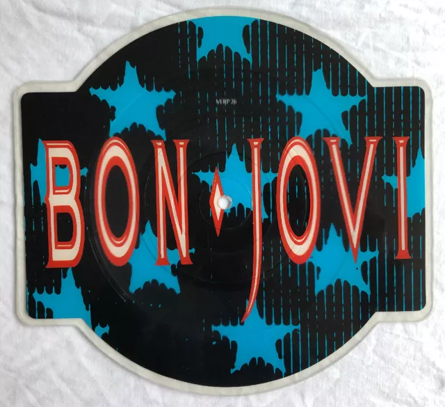 BON JOVI - You Give Love A Bad Name - seltene britische Formbild-Disc (Vinyl-Schallplatte)