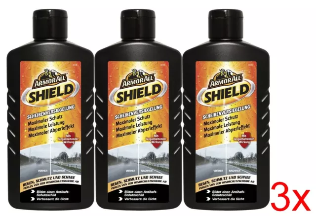 ArmorAll Shield Scheibenversiegelung 3 x 200 ml KFZ 20200L 5020144802037 600 ml