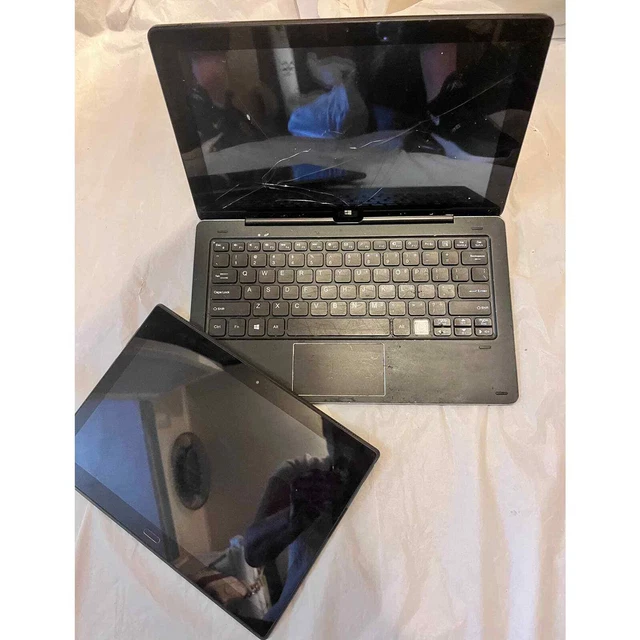 Mixed Bundle 1 Nuvision Laptop, 1 Lenovo Moto Tablet UNTESTED For Parts Only