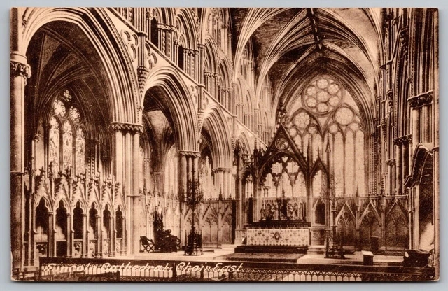 Lincoln Cathedral Choir East Antique Postcard UNP Unused DB Frith Series