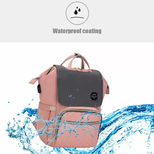 LEQUEEN 070 Mummy Baby Diaper Bag Maternity Nappy Backpack Independent Wet Bag 6