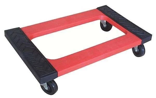 ZORO SELECT Dolly, Raised Ends, 30 inL x 18 inW, Red , 35YM02