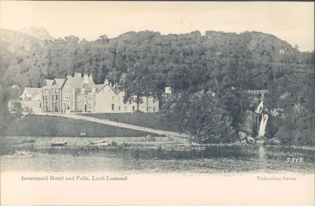 SCOTLAND Loch Lomond Inversnaid hotel 1910s PC
