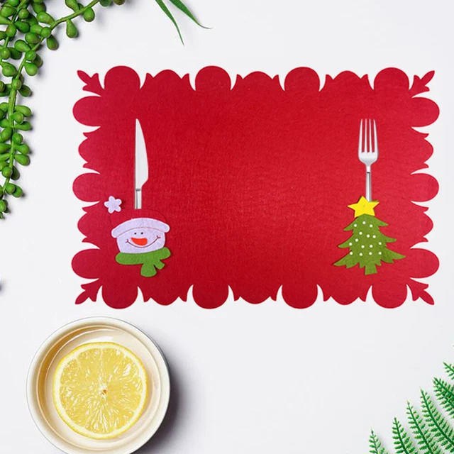 2 PCS Urlaub Tischset Esstisch Matte Weihnachtliche Tischsets Weihnachten