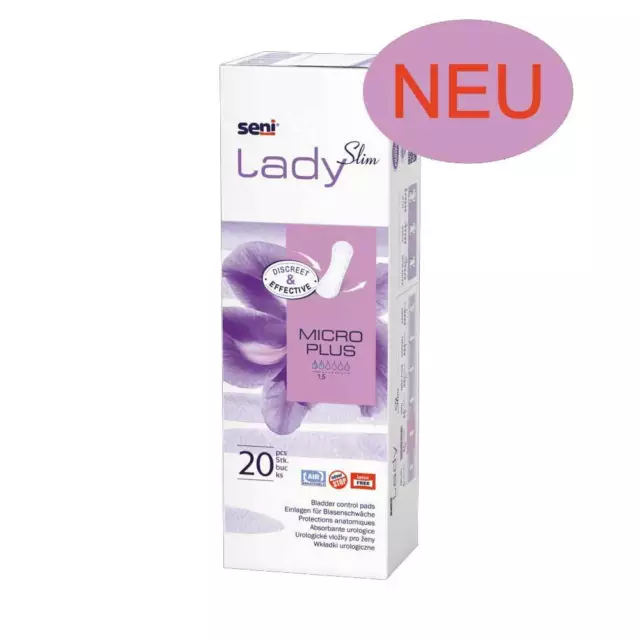 Seni Lady Slim Micro Plus Inkontinenzeinlagen 20 Stück (1 Packung)