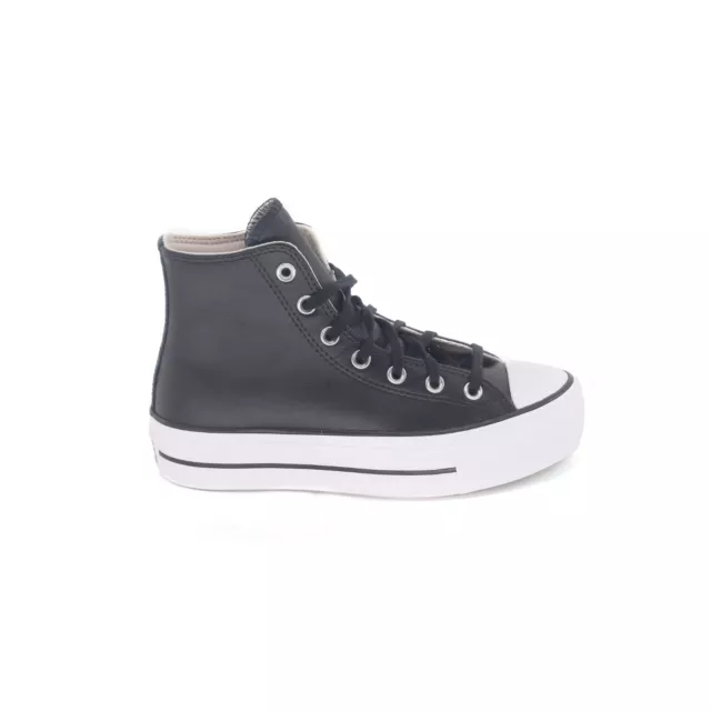 CONVERSE ALL STAR CHUCK TAYLOR LIFT PELLE NERO n.36 NUOVE 100% ORIGINALI !!!