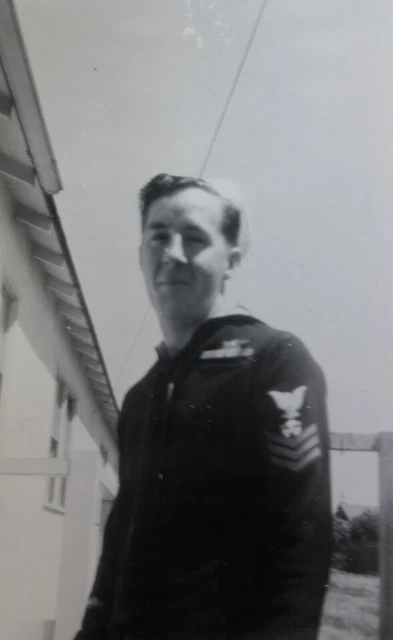 WWII US NAVY Sailor Petty Officer Motor Machinist's Mate Snapshot Photo ...
