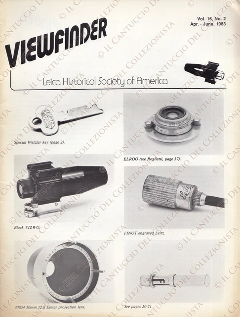 Viewfinder Leica historical society of America Leitz camera *booklet