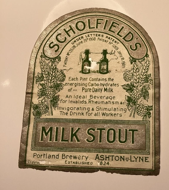 Schofields Bee Hive Beer Label, Ashton under Lyne, Milk Stout