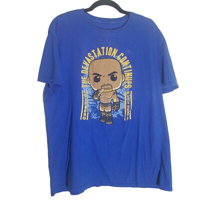 Funko Pop Goldberg The Devastation Continues WWE T-Shirt Blue Size Men's XL