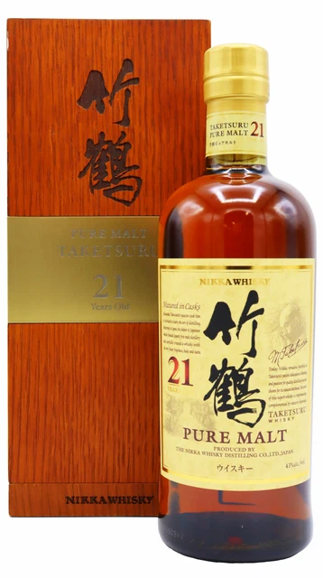 Nikka Taketsuru - Pure Malt Wooden Box 21 year old Whisky 70cl