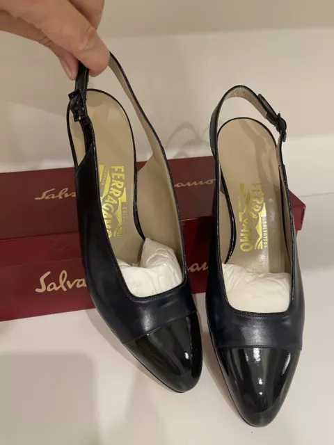 NEW Salvatore Ferragamo Slingbacks Women Shoes Size 7.5B