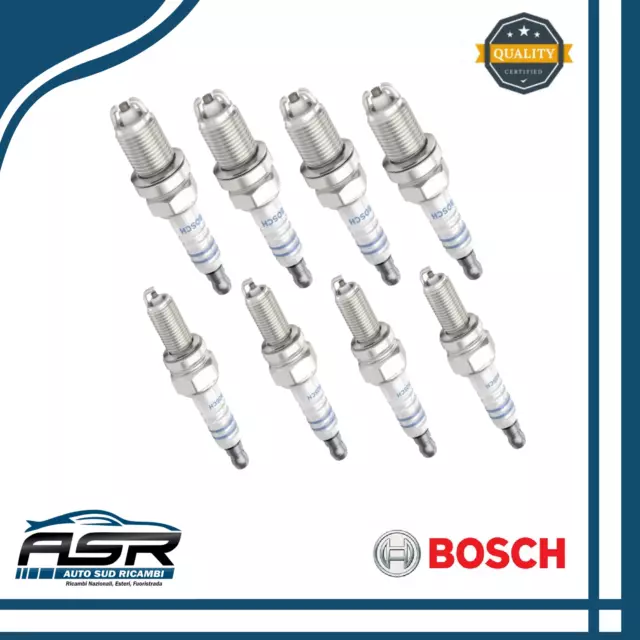 Kit 8 Candele Bosch Alfa 145-146-147-155-156-166 1.4 1.6 1.8 2.0 Twin Spark 16V