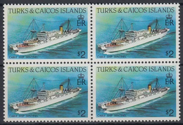 Turks & Caicos 1985 ** Mi.670 C Bl/4 perf.12 navires navires navires [sq5838]