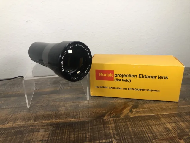 New In Box Kodak Ektanar 3" f/3.5 Projection Lens Lumenized - Flat Field