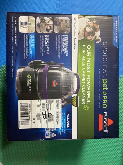 New BISSELL SpotClean Pet Pro Portable Carpet Cleaner 2458