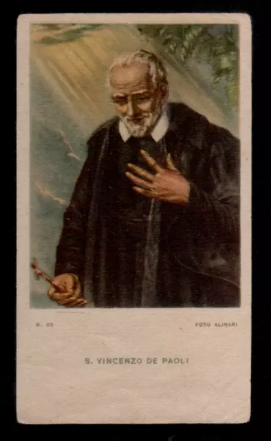 B1 ANTICO Santino Holy Card SAN VINCENZO DE PAOLI