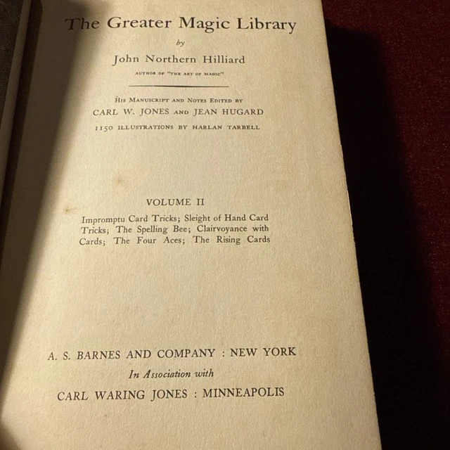 GREATER MAGIC LIBRARY Volume III, the by John Northern Hilliard