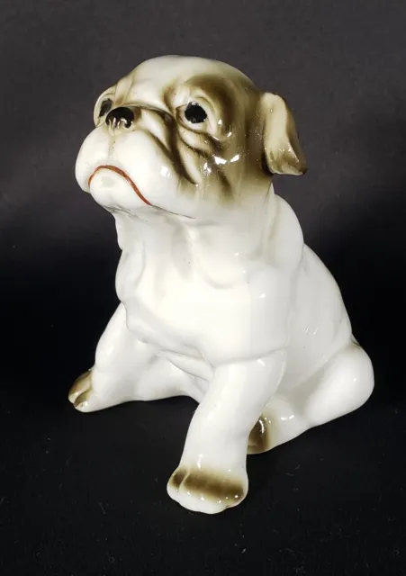 Vintage Used Bone China Bulldog Figurine 3.75" Tall