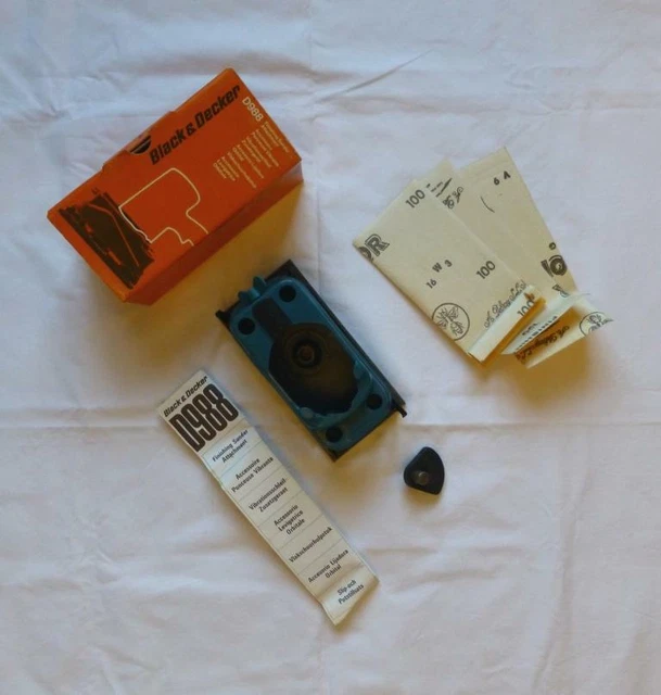 VINTAGE BLACK AND Decker Sanding Attachment D988, Unused, Boxed