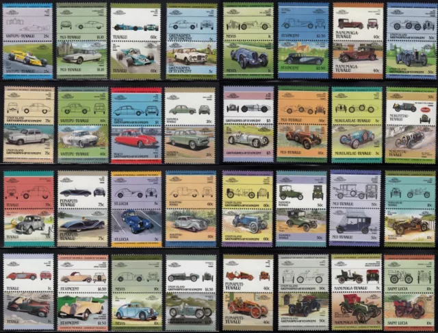 64 x France French Cars / Automobiles / Motoring Mint MNH Car Stamp Collection