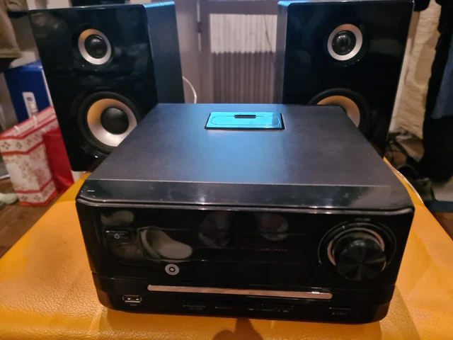 TCM STEREOANLAGE INKL. zwei Lautsprechern Radio, CD, USB für iphone ...