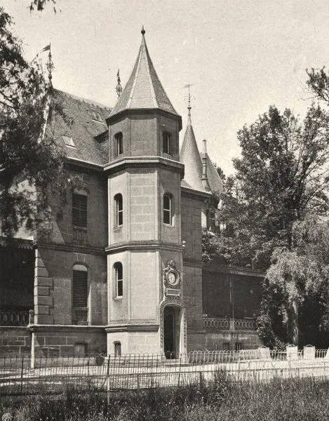 ARDENNES. Château de Bellevue, près Donchery 1906 old antique print picture