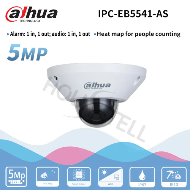 Dahua 5MP AI Fisheye Starlight WizMind Mic IPC-EB5541-AS IP Security Camera