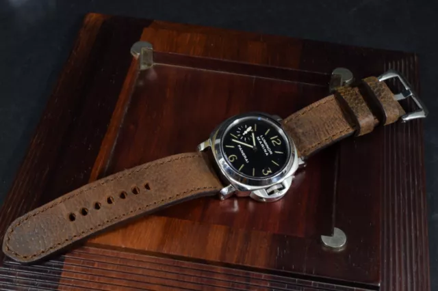 Correa Reloj 26 24 22 Mm Bubba I Marron Genuino Cuero Apta Panerai Etc Ma Strap