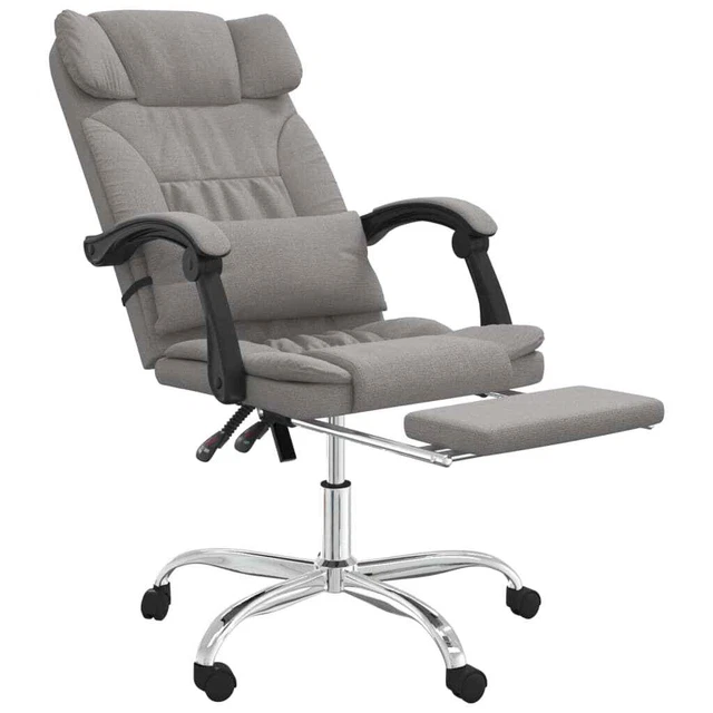Fauteuil de massage inclinable de bureau Taupe Tissu 6