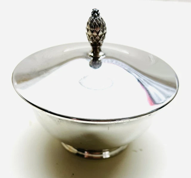 Paul Revere Reproduction WM A Rogers Covered Sugar Bowl Candy Dish Lid Artichoke