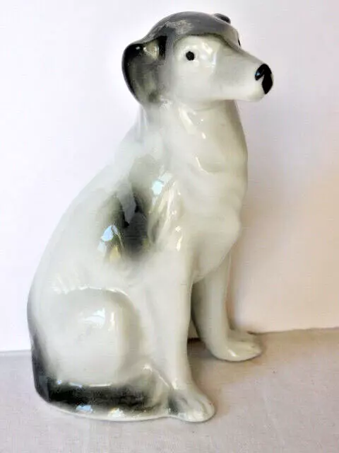 Borzoi/Russian Wolfhound Dog Figurine, 4" L, Ceramic, Vintage EXC.