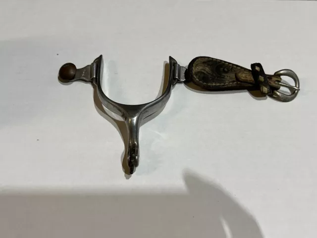 Vintage Roy Robinson Spur W/Brass Rowels/Brass buttons