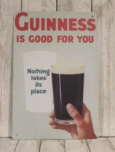 Guinness Beer Tin Sign Metal Poster Bar Irish Pub Is Good for You Vintage Ad  XZ