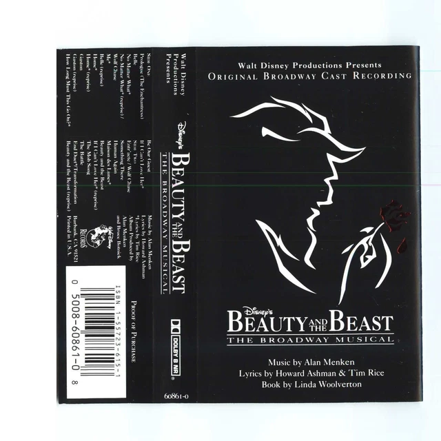 CASSETTE TAPE BEAUTY AND THE BEAST Original Broadway Cast Recording