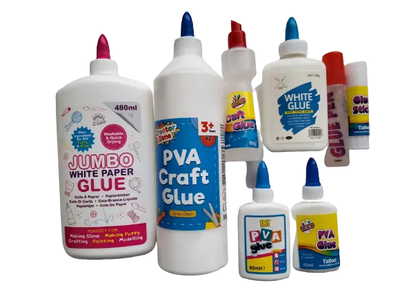PVA GLUE BOTTLES WASHABLE SAFE MULTIPACK SCHOOL ART CRAFT HOME OFFICE NON  TOXIC