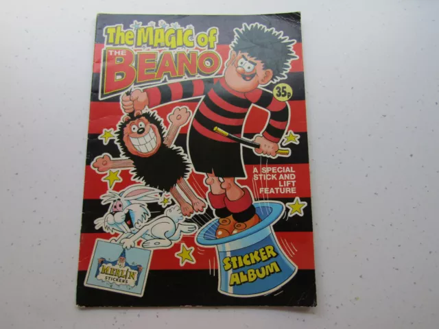 1990 Merlin The Magic Of Beano Sticker Album Incomplete