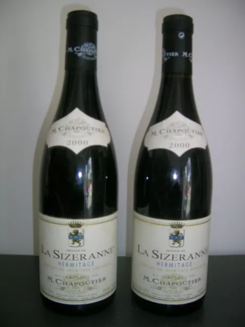 M. CHAPOUTIER - Lot de 2 b. 2000 - LA SIZERANNE  Hermitage rouge.