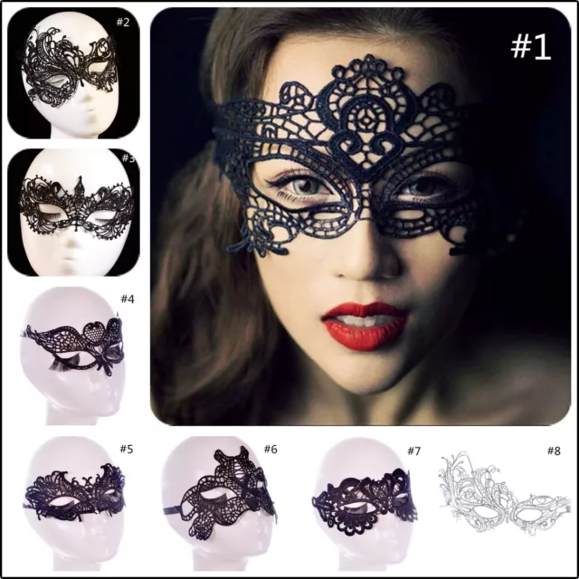 Sexy Black Lace eye mask Ladies Masquerade Ball Costume Party Fancy Dress New